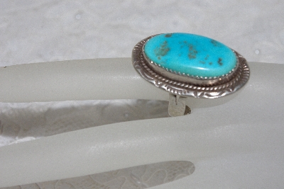 +MBAMG #11-0875  "Artist Signed "C. Law" Sterling Turquoise Ring"