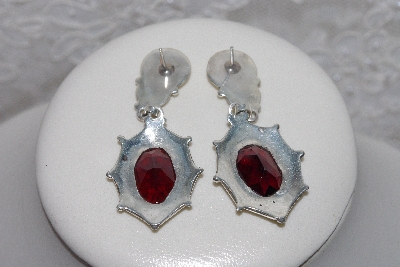 +MBAMG #11-0925  "Nalwood Faceted Garnet Handmade Sterling Earrings"