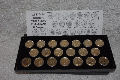 +MBAMG #79-030  "1999-2003 State Quarters 24K Gold Mine 50 Coin Set"