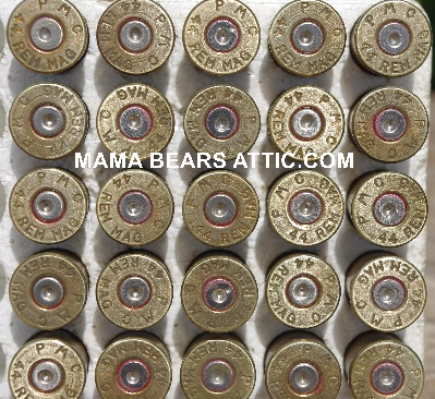 MBA #5626B-1927  "1990's P M C 44 Rem MAG Brass Set Of (25) Spent Shell Casings"