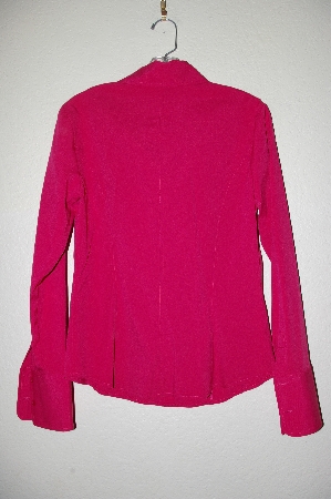 +MBADG #11-098  "Express Stitch Womens Dark Pink Button Front Blouse"